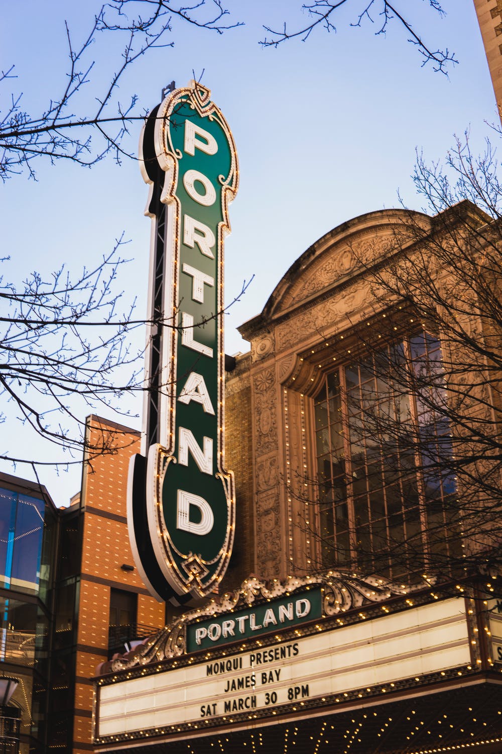 Famous downtown Portland Oregon street sign