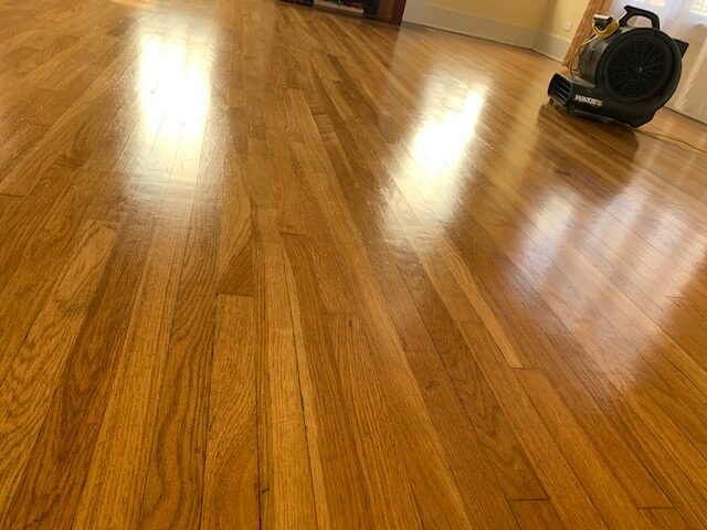 Clean wood flooring in a residential home