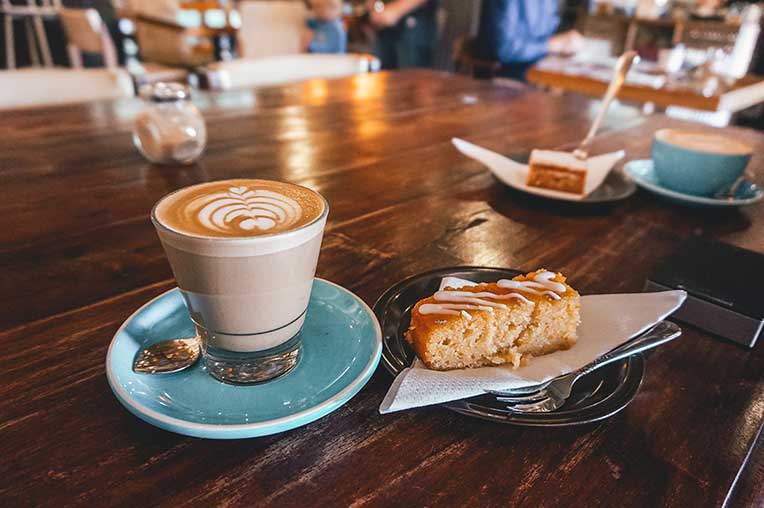 A diner safely reopens to serve coffee and donuts during the pandemic.